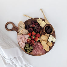 Load image into Gallery viewer, Small Teak Condiment / Snack Bowl