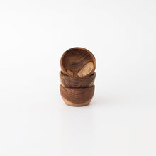 Load image into Gallery viewer, Small Teak Condiment / Snack Bowl