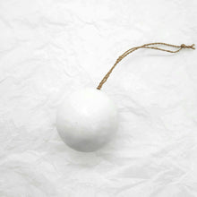 Load image into Gallery viewer, White Wooden Christmas Bauble