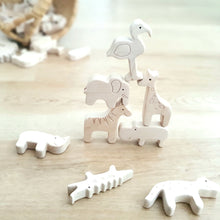 Load image into Gallery viewer, Safari Animal Wooden Stacking Set