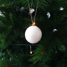 Load image into Gallery viewer, White Wooden Christmas Bauble