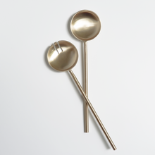 Load image into Gallery viewer, Brass Salad Servers