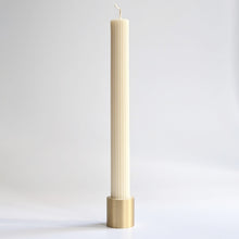 Load image into Gallery viewer, Brass Column & Tapered Candle Holder