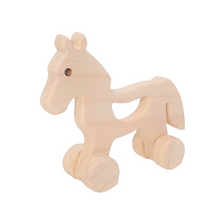 Load image into Gallery viewer, Wooden Push-A-Long Horse
