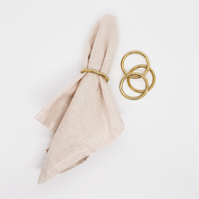 Load image into Gallery viewer, Brass Napkin Rings / Set of 4