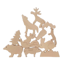 Load image into Gallery viewer, Forest Animal Wooden Stacking Set