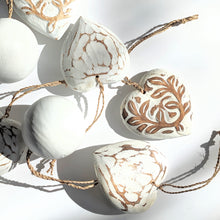 Load image into Gallery viewer, White Wooden Christmas Bauble