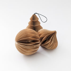 Paper Sphere Decoration - Biscuit
