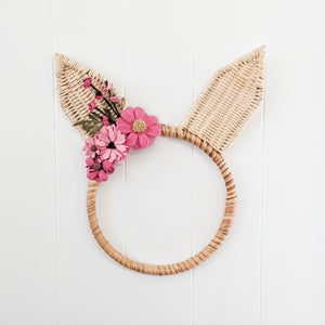 Rattan Bunny Wall hanging / Easter Wreath