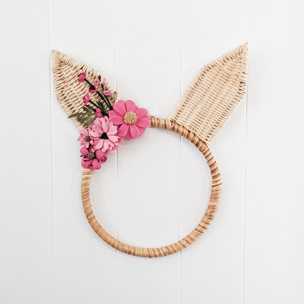 Rattan Bunny Wall hanging / Easter Wreath