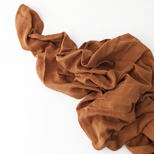 Cotton Muslin Swaddle - Cinnamon