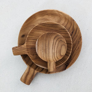 Teak Wooden Paddle Serving Plate - 3 Sizes