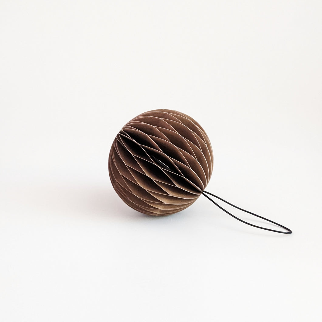 Paper Sphere Decoration - Espresso