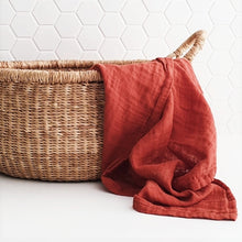 Load image into Gallery viewer, Cotton Muslin Swaddle - Paprika

