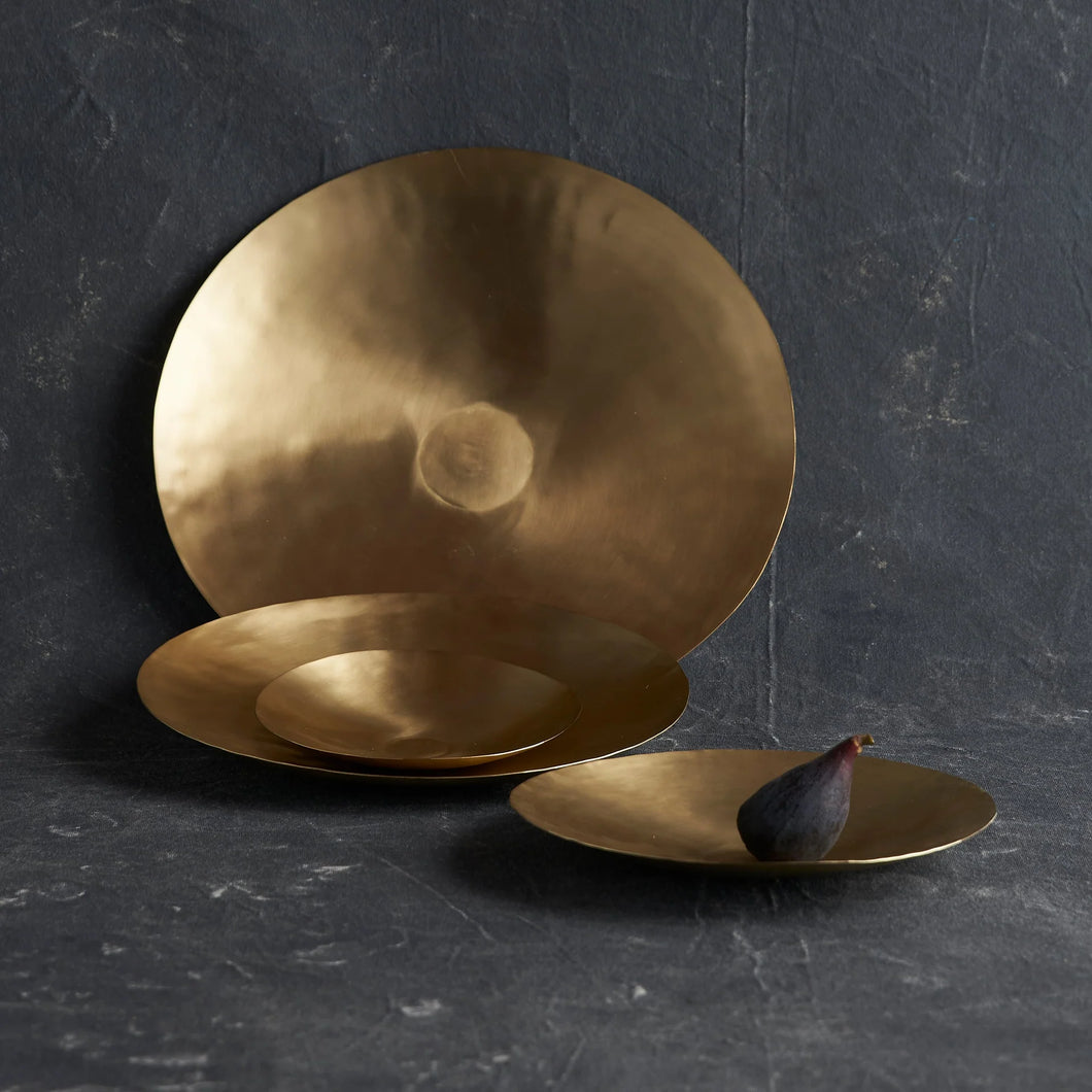 Artisan Brass Plates - Assorted Set of 4