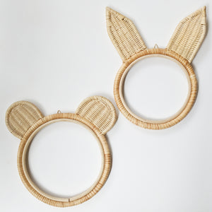 Rattan Bear Wall Hanging
