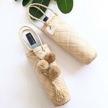 Load image into Gallery viewer, Natural Raffia Pom Pom Tassels / 3 colours
